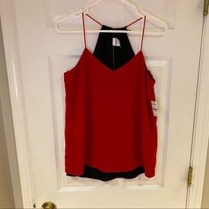 EXPRESS reversible red/black downtown cami - racerback; NWT